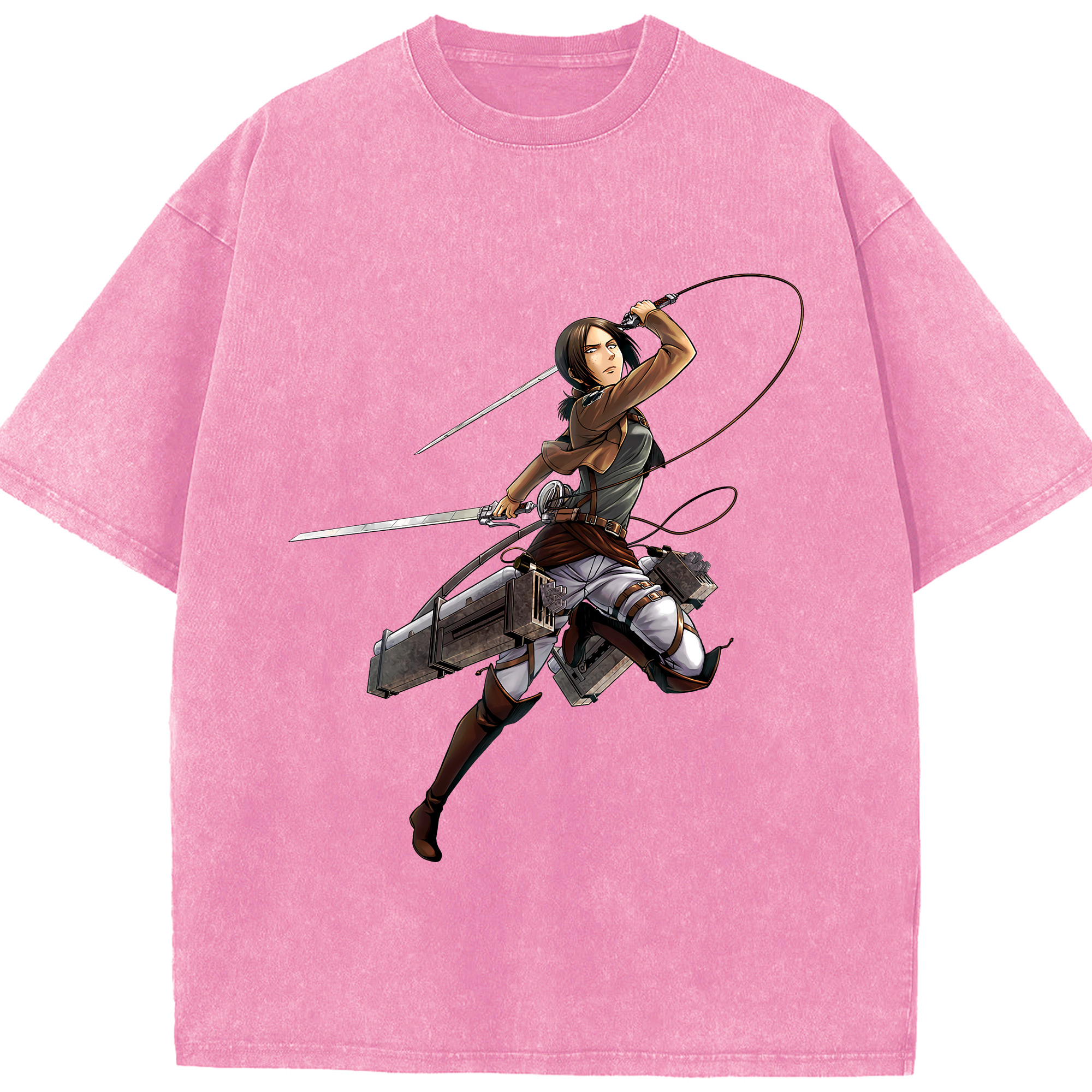 （画像用） 進撃の巨人 Attack on Titan 綿100% ヴィンテージ風 半袖Tシャツ（フロントプリント）